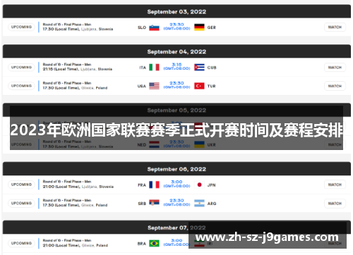 2023年欧洲国家联赛赛季正式开赛时间及赛程安排 2023年欧洲国家联赛赛季正式开赛时间及赛程安排